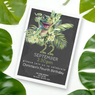Cute Dinosaur Birthday Party Personalized Invitation
