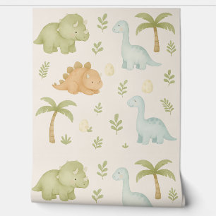 Cute Dinosaur Boy Nursery Papier peint