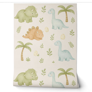 Cute Dinosaur Boy Nursery Papier peint