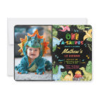 Cute Dinosaur Boy One-A-Saurus 1st Birthday Photo