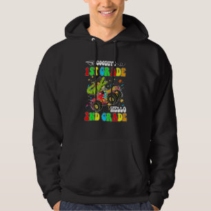 Cute Dinosaur Boys Kids Goodbye 1st Grade Hello 2n Hoodie