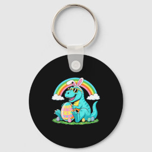 Cute Dinosaur Bunny Egg Happy Eastrawr T Rex Boys  Keychain