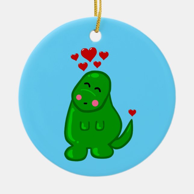 Cute Dinosaur Ceramic Ornament (Front)
