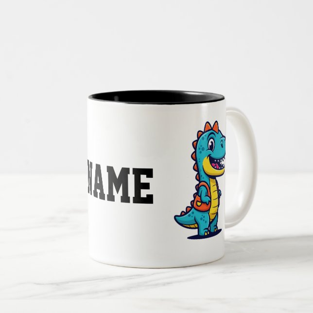 Cute Dinosaur Coffee Mug – Fun Dino Drinkware for  (Front Right)