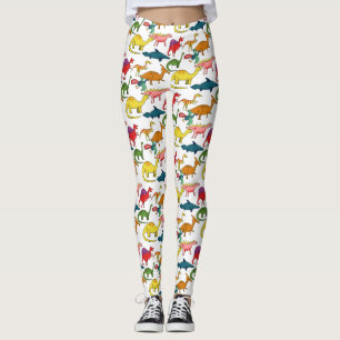Cute Dinosaur Collection Thunder_Cove Leggings