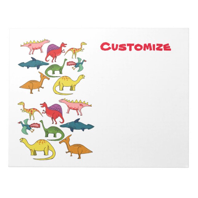 Cute Dinosaur Collection Thunder_Cove Notepad (Front)