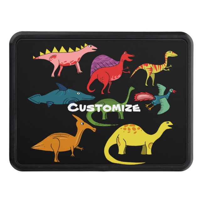 Cute Dinosaur Collection Thunder_Cove Trailer Hitch Cover (Front)