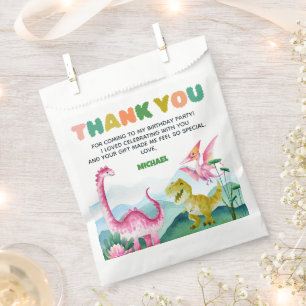 Cute Dinosaur Dig Fossil Kids Birthday Thank You  Favour Bag