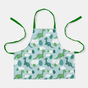 Cute dinosaur eggs, cartoon dino apron