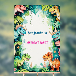 Cute Dinosaur Garçon Joyeux anniversaire fête colo