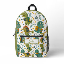 Cute Dinosaur Going To School For Kids
