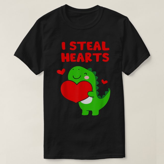 Cute Dinosaur Heart Gift  T-Shirt (Design Front)