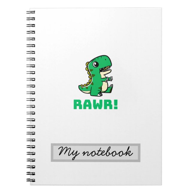 Cute dinosaur journal rawr personalized (Front)