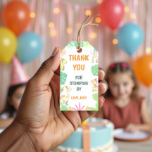 Cute Dinosaur Jungle Birthday Party Thank You