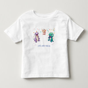 Cute dinosaur jungle School kids Birthday party bo Toddler T-shirt
