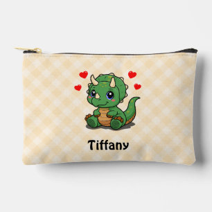 Cute Dinosaur Kids Pencil Case – Add Name Accessory Pouch
