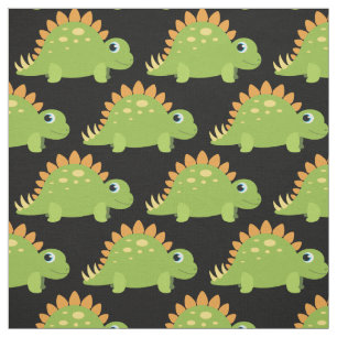 Cute Dinosaur Kids Stegosaurus Cartoon Fabric
