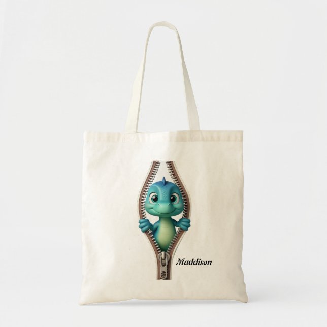  Cute Dinosaur Kids Tote Bag (Front)