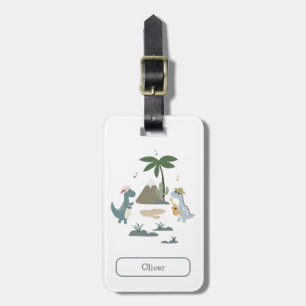 Cute Dinosaur Kids Travel Personalized Cartoon Luggage Tag