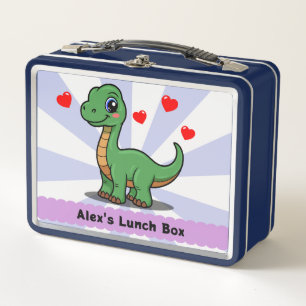 Cute Dinosaur Lunch Box – Add Name