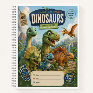 Cute Dinosaur Notebook Cover | Premium Kids School