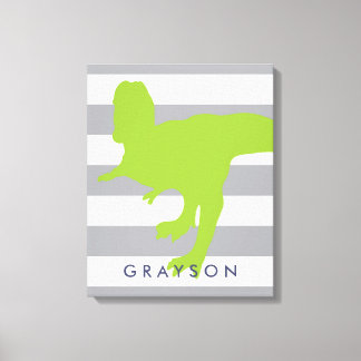 Cute Dinosaur Nursery Wrapped Canvas - Wall Art