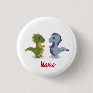 Cute Dinosaur Pair Thunder_Cove 1 Inch Round Button