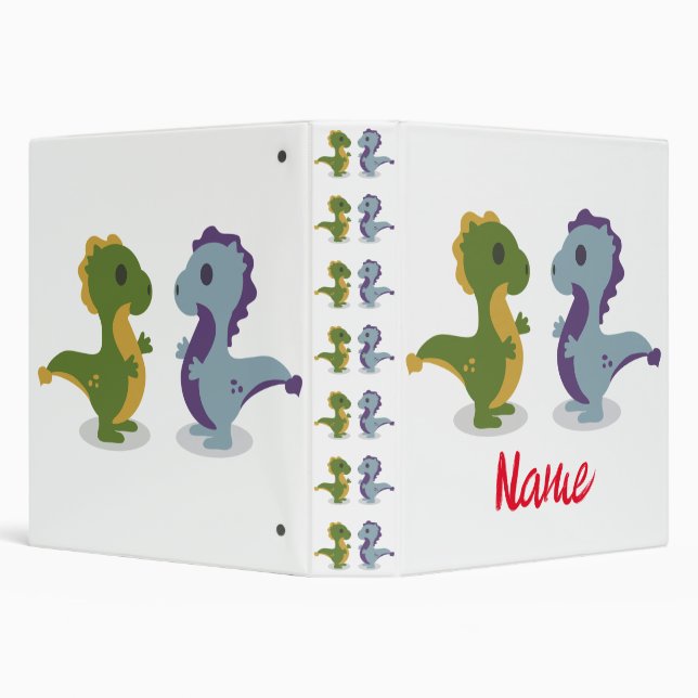 Cute Dinosaur Pair Thunder_Cove Binder (Background)