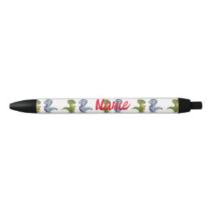 Cute Dinosaur Pair Thunder_Cove  Black Ink Pen