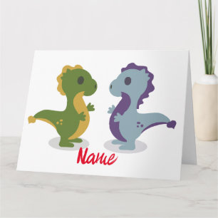 Cute Dinosaur Pair Thunder_Cove Card
