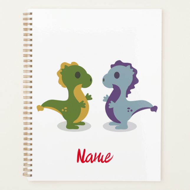 Cute Dinosaur Pair Thunder_Cove  Planner (Front)