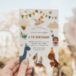 Cute Dinosaur Party Animals Kids Birthday Invitation<br><div class="desc">Our "Cute Dinosaur" collection for your nature theme kids birthday party with very cute party dinosaur illustrations paired with nice typography. Check our store for more items from this collection.</div>