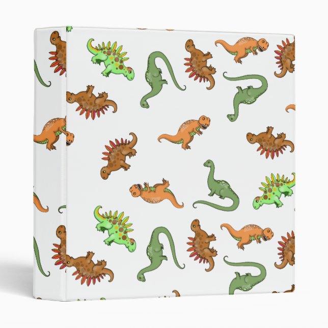 Cute Dinosaur Pattern Binder (Front/Spine)