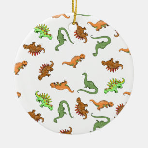 Cute Dinosaur Pattern Ceramic Ornament