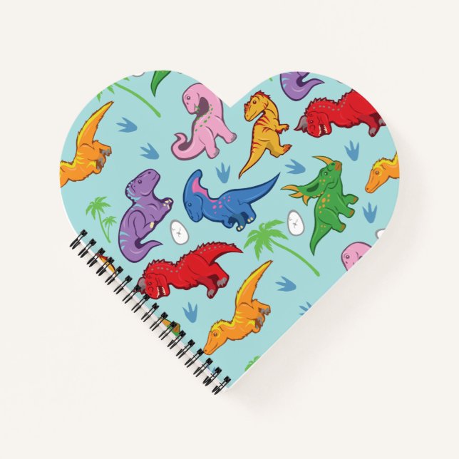 Cute Dinosaur Pattern Notebook (Front)
