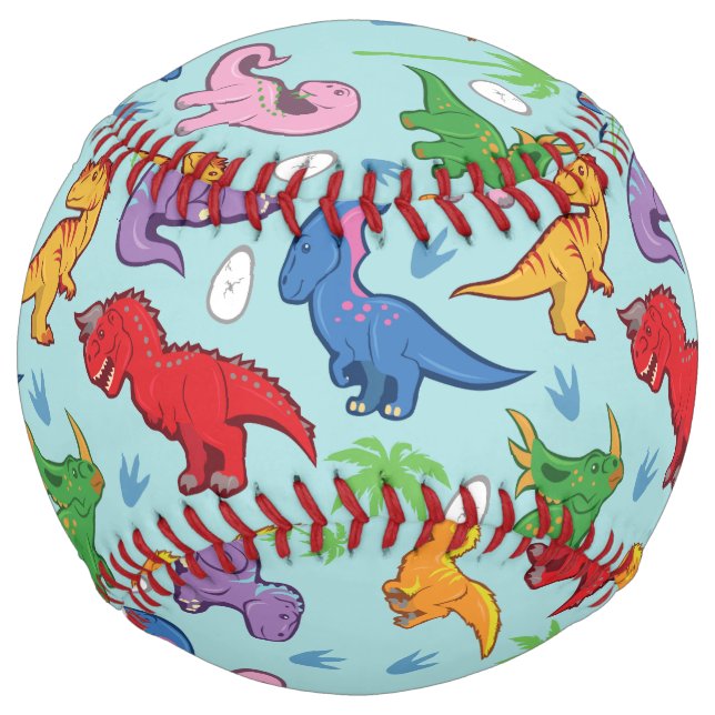 Cute Dinosaur Pattern Softball (Front)