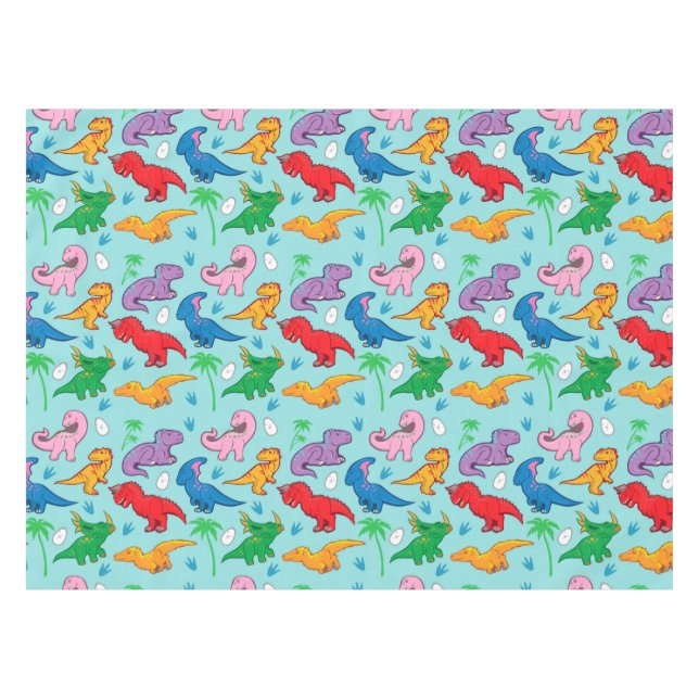 Cute Dinosaur Pattern Tablecloth (Front (Horizontal))
