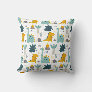Cute Dinosaur Pattern Throw Pillow