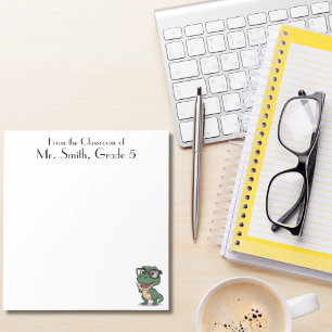 Cute Dinosaur & Pencil,Teacher Appreciation,Custom Notepad