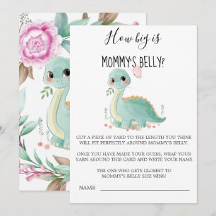 Cute Dinosaur Peony Quelle est la taille des carte