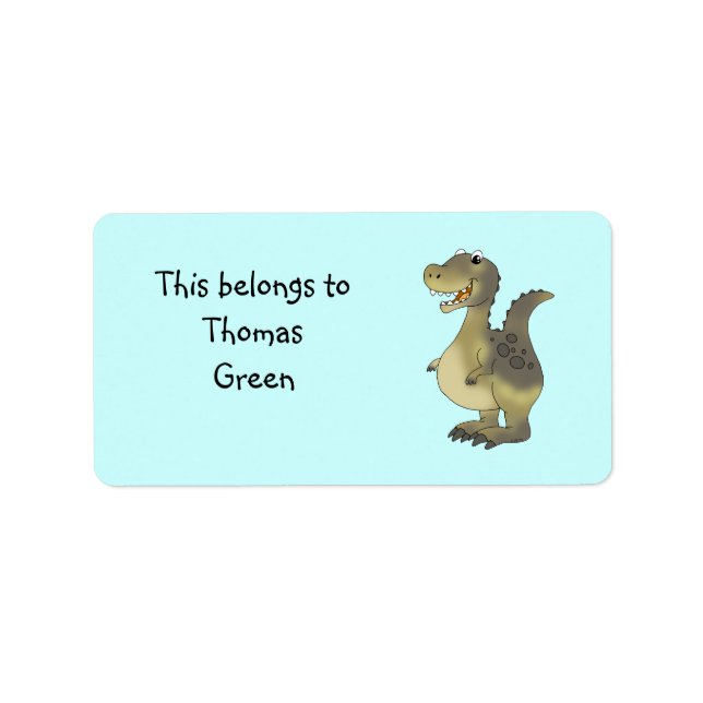 Cute Dinosaur Personalized Label   (Front)