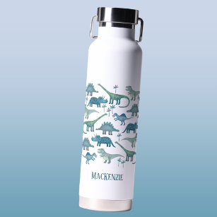 Cute Dinosaur Personalized Water Bottle