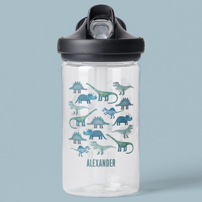 Cute Dinosaur Personalized Water Bottle (Creator Uploaded)
