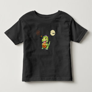 Cute Dinosaur play pumpkin trick o treat halloween Toddler T-shirt