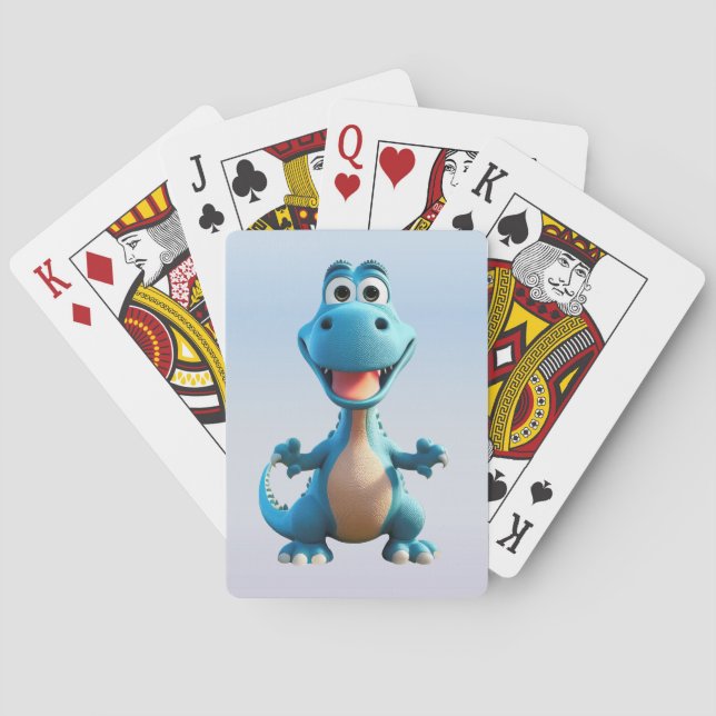 Cute Dinosaur Playing Cards (Back)
