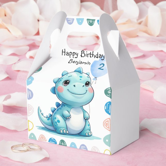 Cute Dinosaur roar Boy Happy birthday party Favor Box (Wedding)