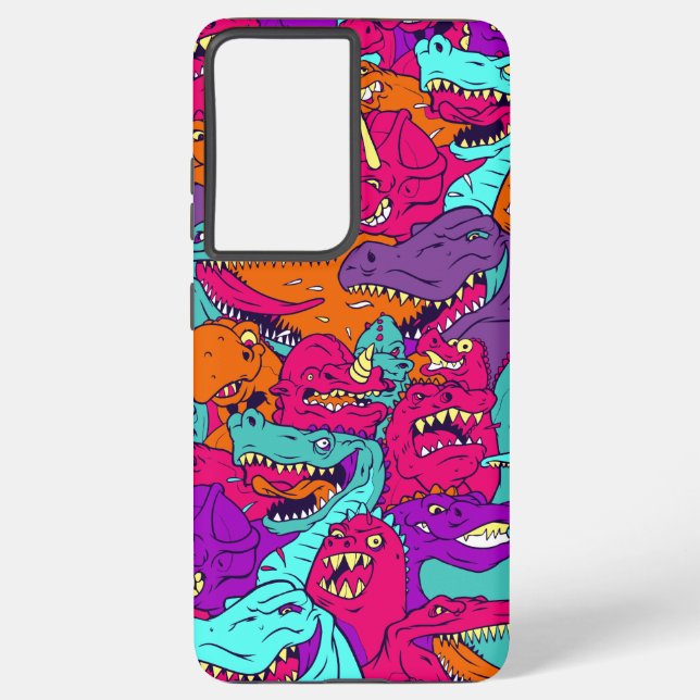 Cute Dinosaur Samsung Phone Case - Tough (Back)