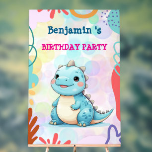 Cute Dinosaur sauvage garçon Bonne fête d'annivers