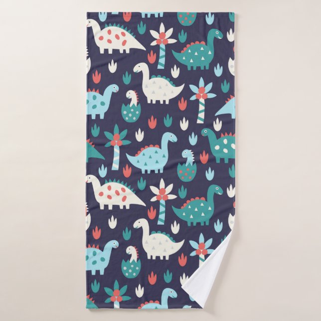 Cute dinosaur seamless pattern bath towel (Bath Towel)