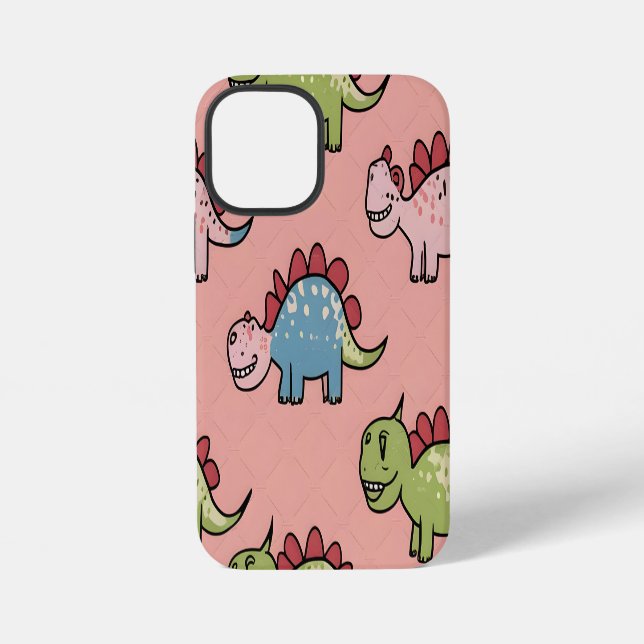 Cute dinosaur seamless pattern iPhone case (Back)